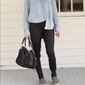 Theory real leather legging pant size 2